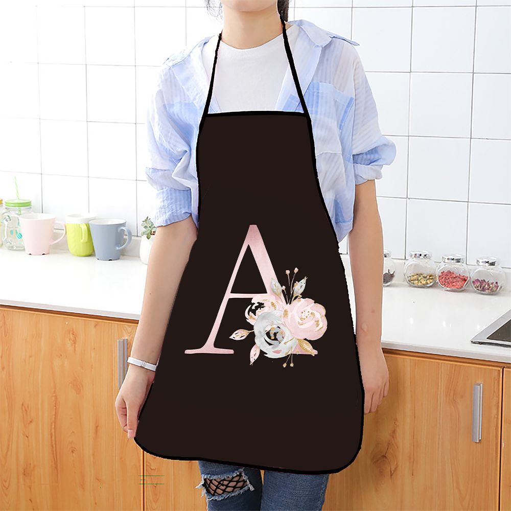 Kitchen Gadgets Trending - Aangepaste letterprint schort bloemmotief, mode keukenkleding