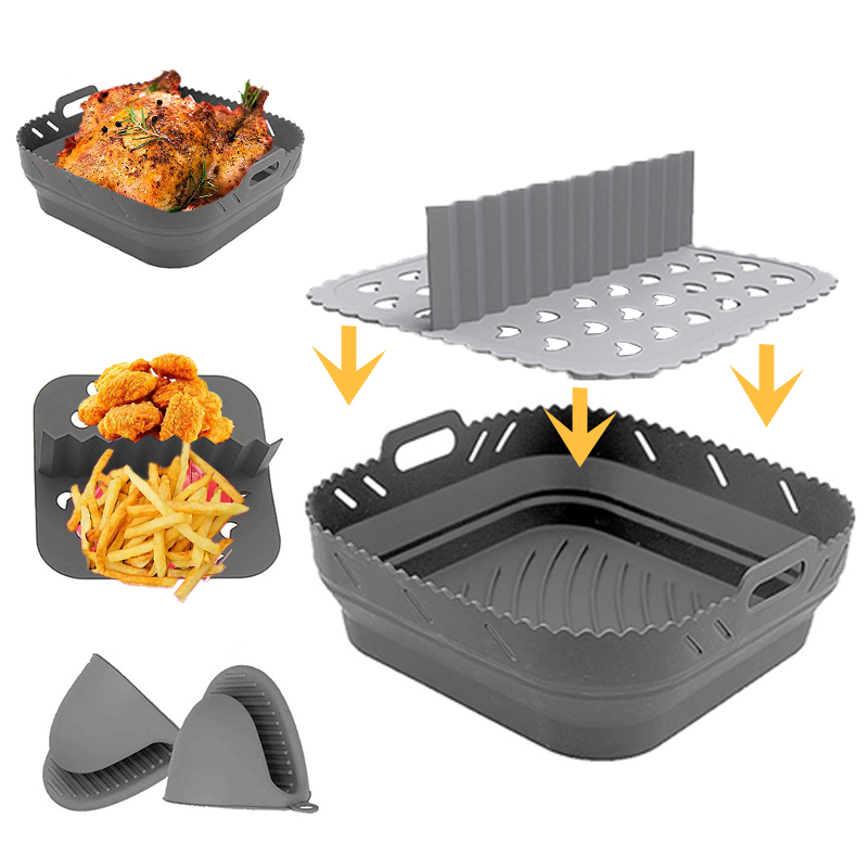 Silicone Steamer Basket - Lucht Friteuse Siliconen Vorm Mand Rond