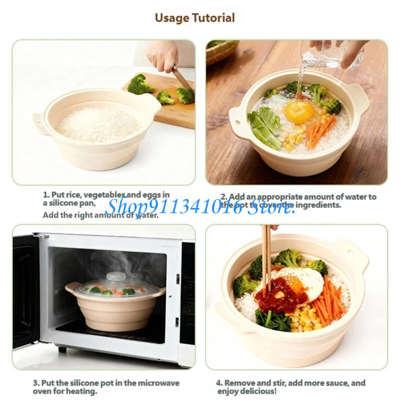 Silicone Steamer Basket - Magnetronvoedselstomer met deksel en handvatmand voor