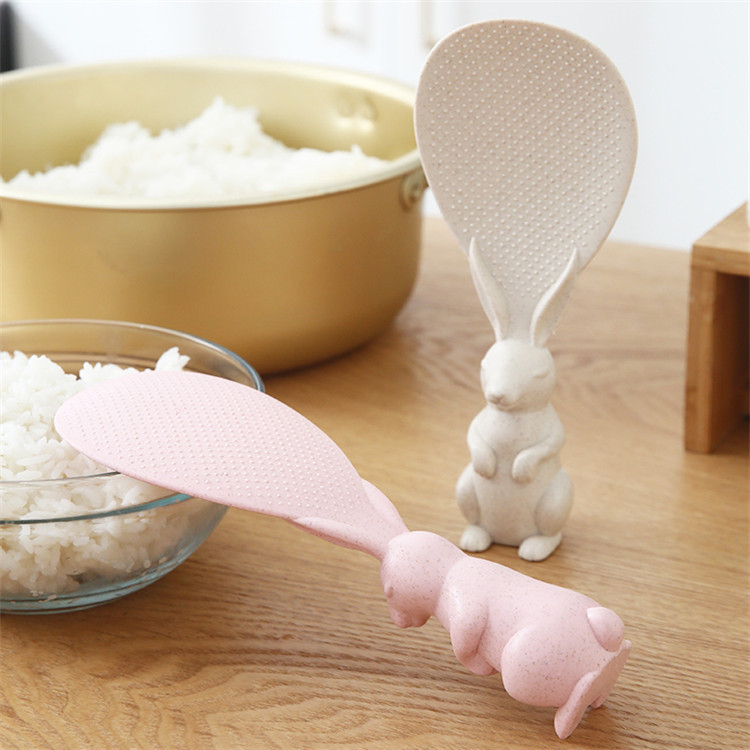 Kitchen Gadgets On Sale - Strokonijnenschep kan staan ​​op konijnrijstspatel rijstkoker