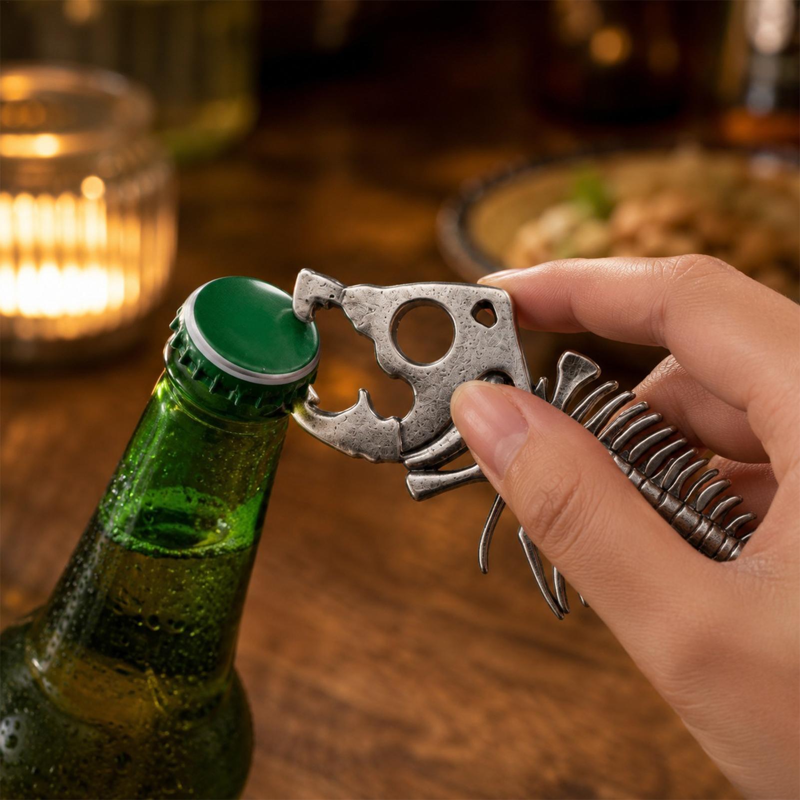 Kitchen Gadgets Novelty - Flessenopener, grappige visgraat-bar-tool, keuken gadget, bieropener