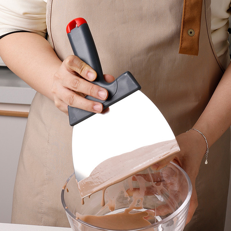 Kitchen Gadgets List - Roestvrijstalen deegschraper Coatingspatel voor chocoladeschraper Keukenaccessoires