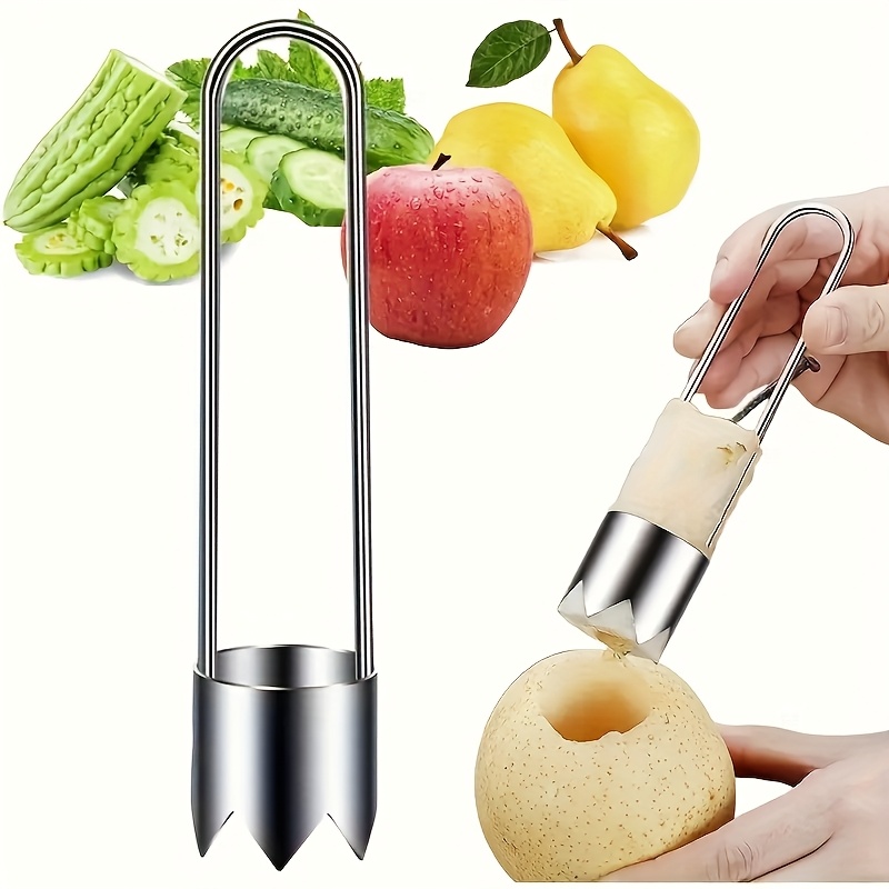 Kitchen Gadgets Tools - Roestvrijstalen fruit- en groentepitverwijderaar, paprika-zaadverwijderaar, appel-