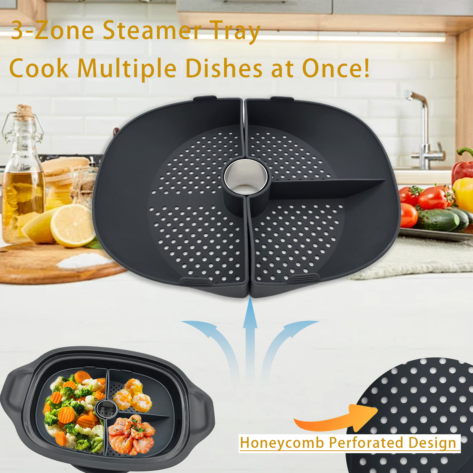 Siliconen stoommandverdeler vo - Silicone Steamer Basket recensie en prijs