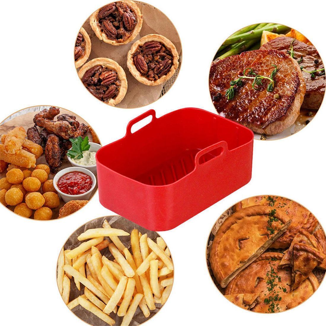 Airfryer Accessoires Lucht Fri - Silicone Steamer Basket recensie en prijs