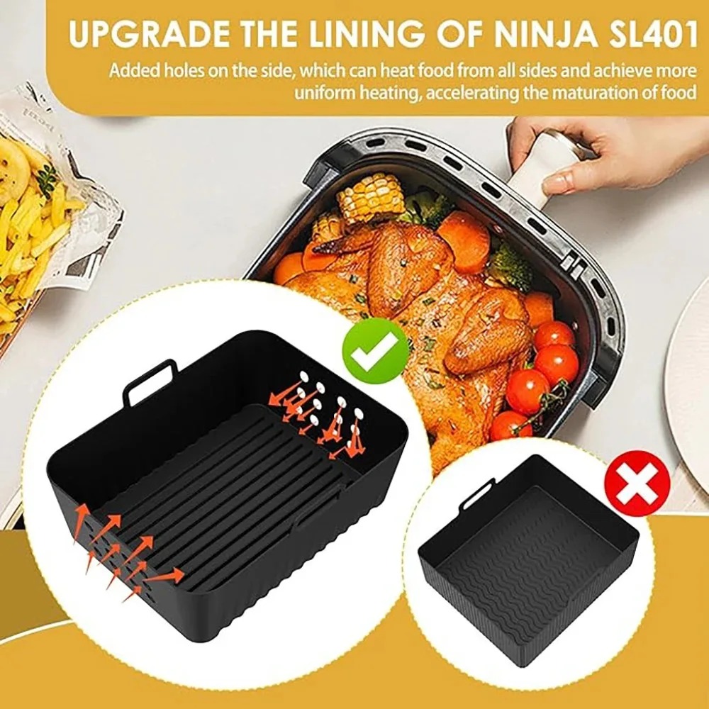 2 Stuks Lucht Friteuse Silicon - Silicone Steamer Basket recensie en prijs