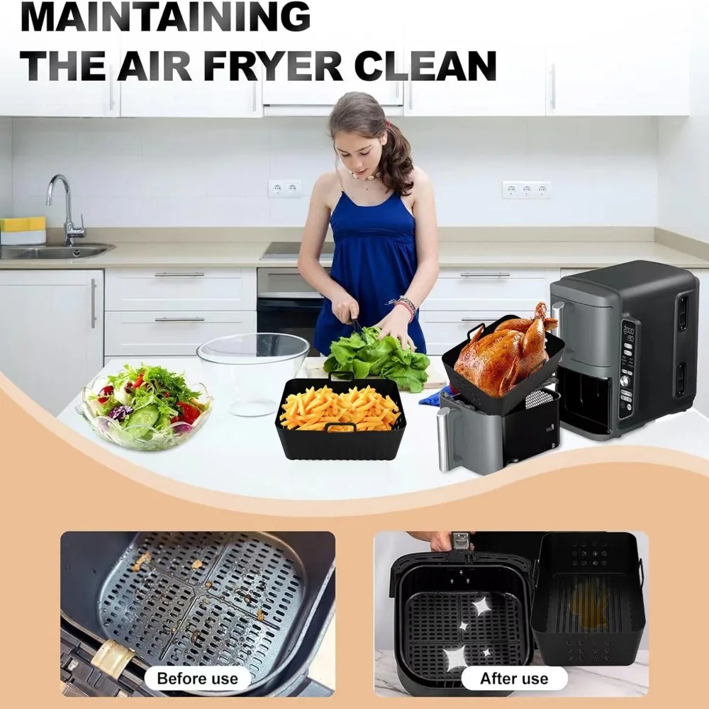 2 Stuks Lucht Friteuse Silicon - Silicone Steamer Basket recensie en prijs