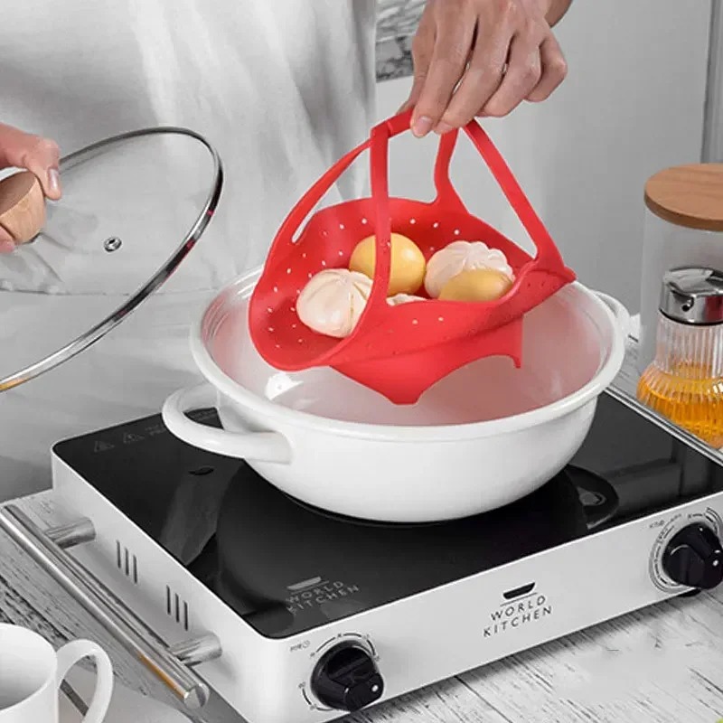 Stoommand met siliconen verlen - Silicone Steamer Basket recensie en prijs
