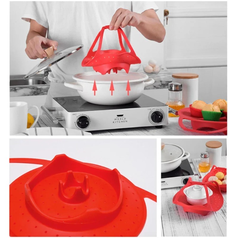 Stoommand met siliconen verlen - Silicone Steamer Basket recensie en prijs