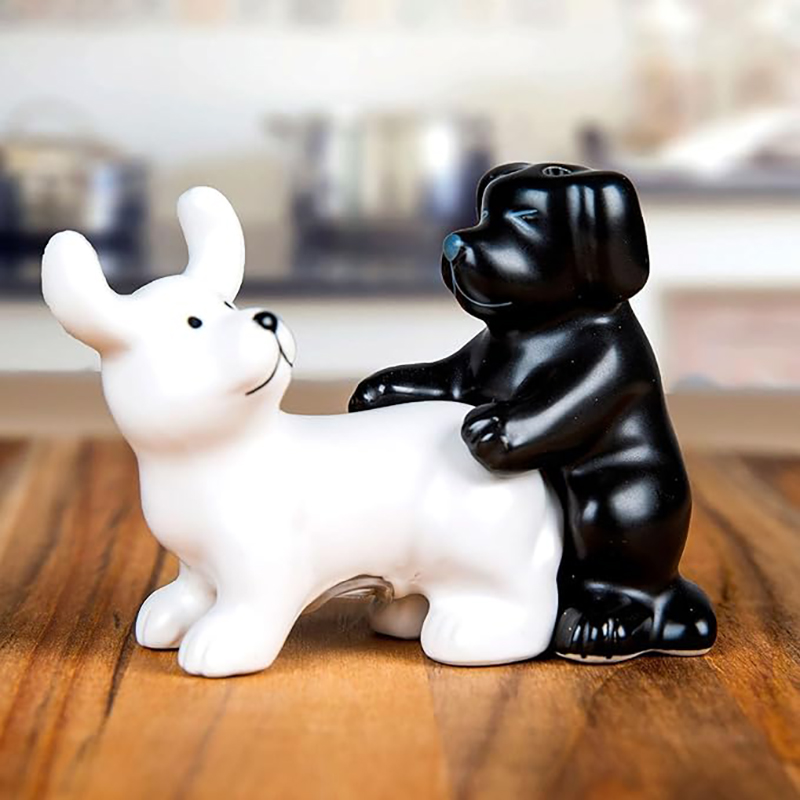 Zwart-wit keramische honden zo - Kitchen Gadgets Novelty recensie en prijs