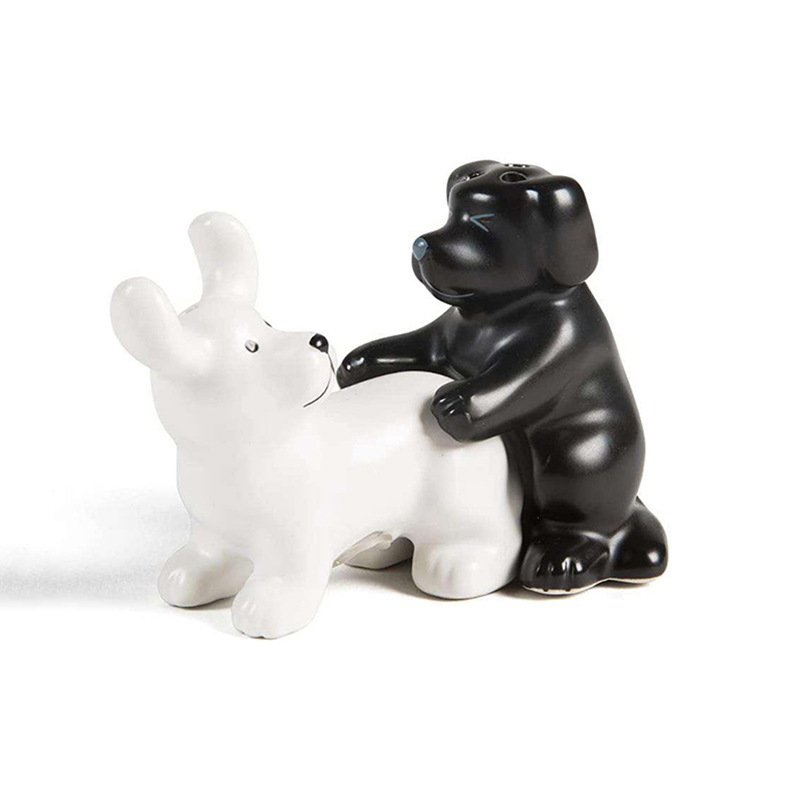 Zwart-wit keramische honden zo - Kitchen Gadgets Novelty recensie en prijs