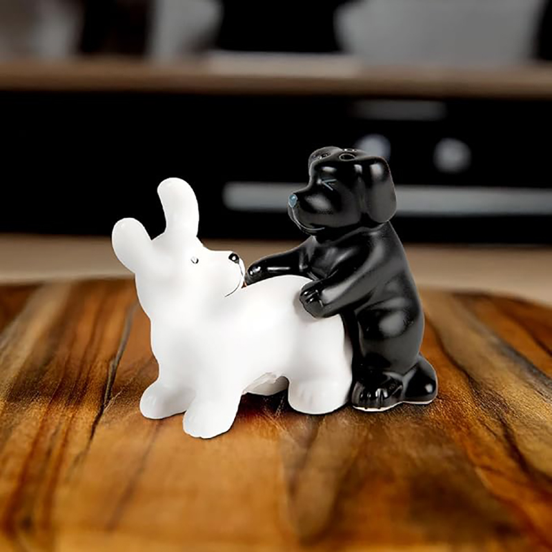 Zwart-wit keramische honden zo - Kitchen Gadgets Novelty recensie en prijs