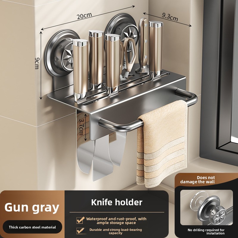Zuigende wandgemonteerde keuke - Kitchen Gadgets Rack Storage recensie en prijs