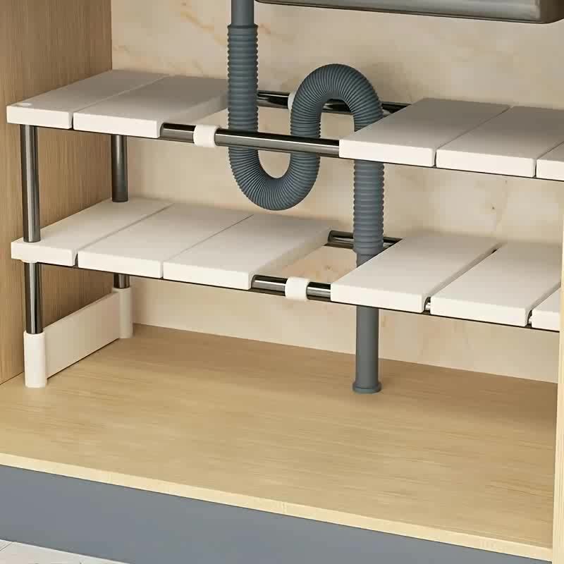 Verstelbaar opbergrek onder de - Kitchen Gadgets Cabinet recensie en prijs