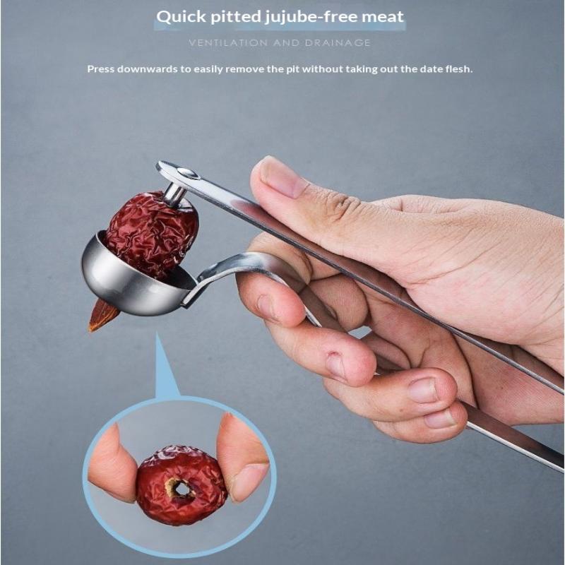 RVS dadelontpitter, rode zaadv - Kitchen Gadgets Tools recensie en prijs
