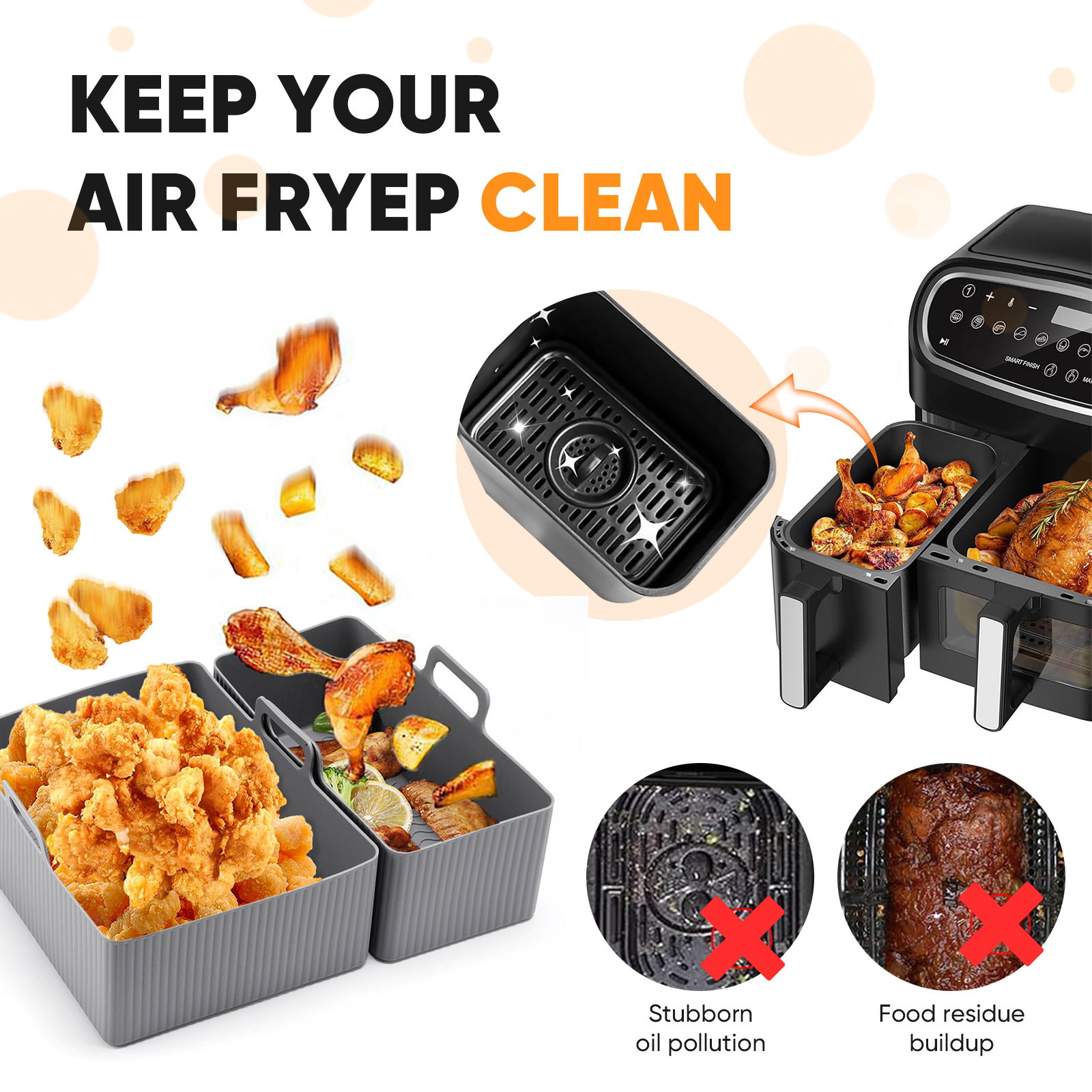 2 Stuks Set Siliconen Lucht Fr - Silicone Steamer Basket recensie en prijs